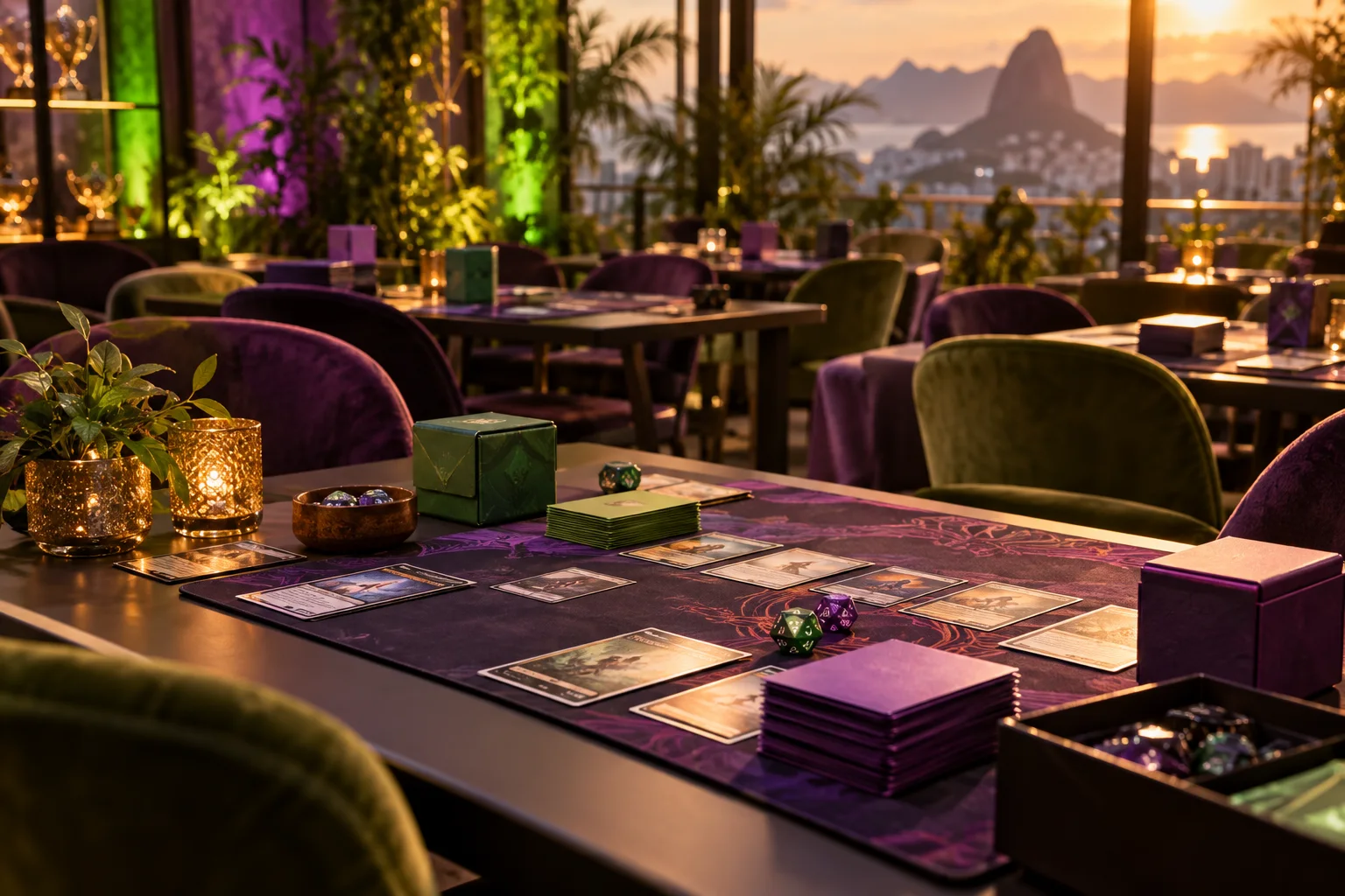 Mesas para um encontro de jogadores Mesas para um encontro de jogadores
